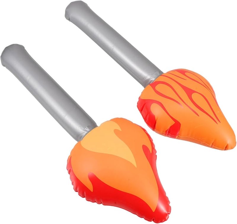 Kesyoo 2 Pack Inflatable Torch Props Red Cosplay Halloween Party Decoration Toy - Image 1